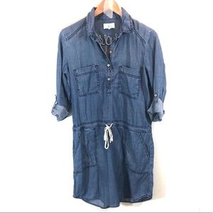 Lou & Grey Chambray Shirt Dress XS